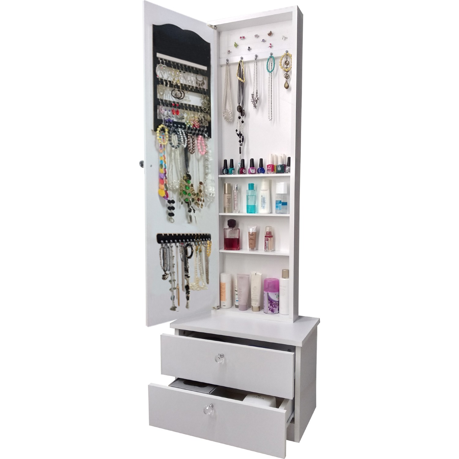 First Mobilya Star Çekmeceli Aynalı Takı Dolabı Beyaz Fiyatı