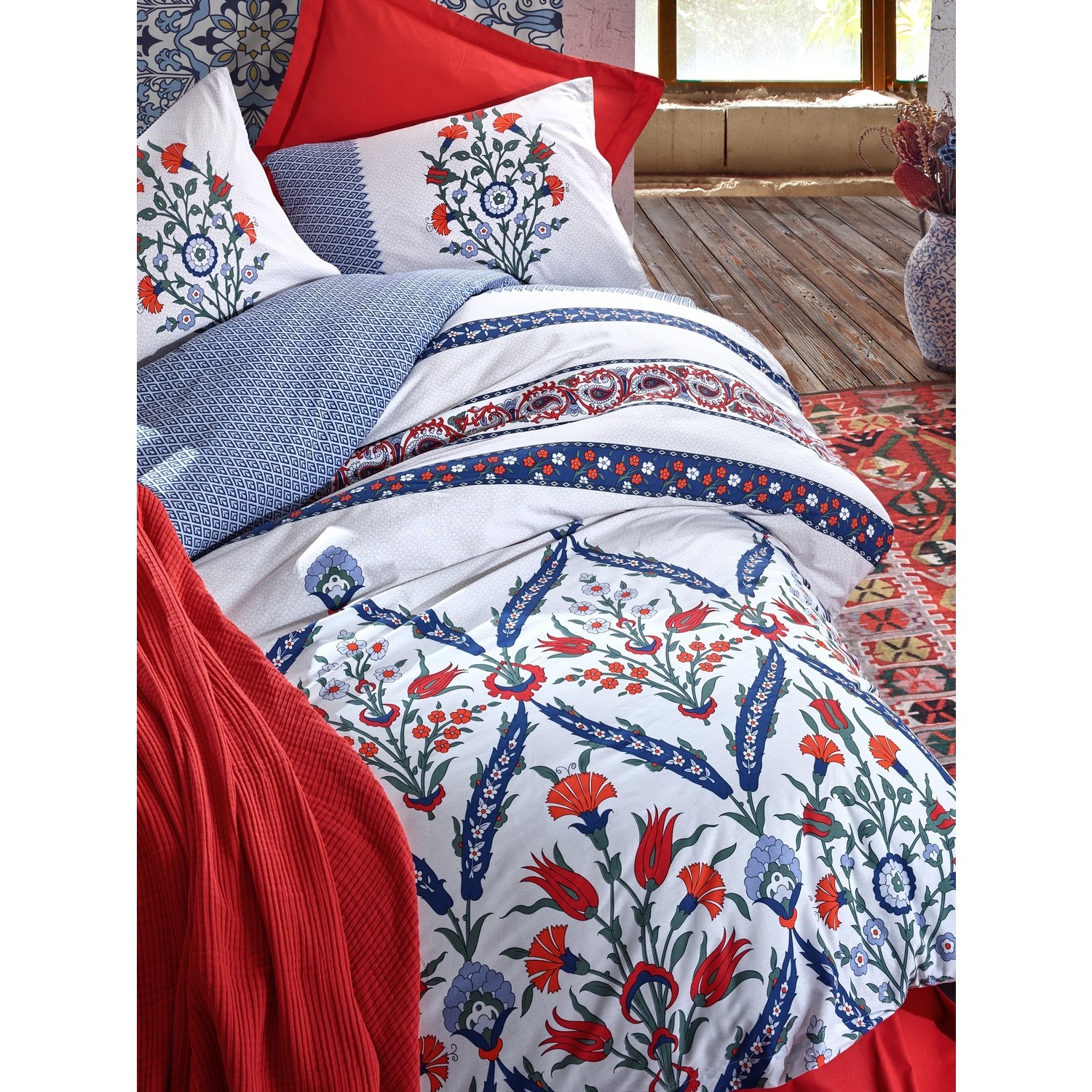 Cotton Box Alaturca Tek Kişilik Yatak Örtüsü Takımı Mahber Cotton Box Alaturca Tek Kişilik Yatak Örtüsü Takımı Mahber