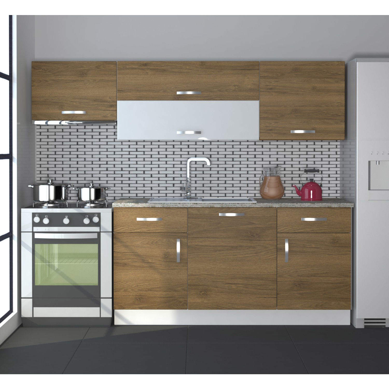 Decoraktiv Hazır Mutfak Dolabı Prestij 220 cm Pera Tezgah Fiyatı