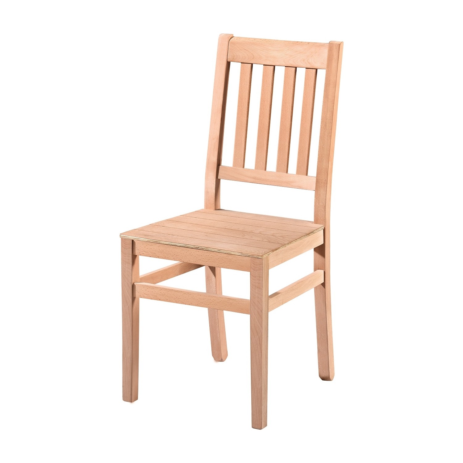 Obuts Home 4606 4 Çıtalı Izgaralı Sandalye Cilasız Ahşap