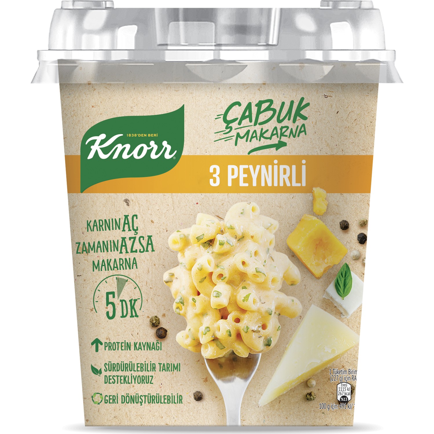 Knorr Cabuk Makarna 3 Peynirli 78 Gr Fiyati Taksit Secenekleri