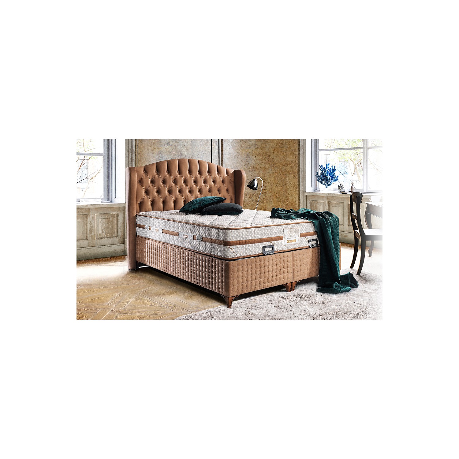 Cadde Yıldız Cashmere Yatak Seti Baza + Başlık + Yatak Fiyatı