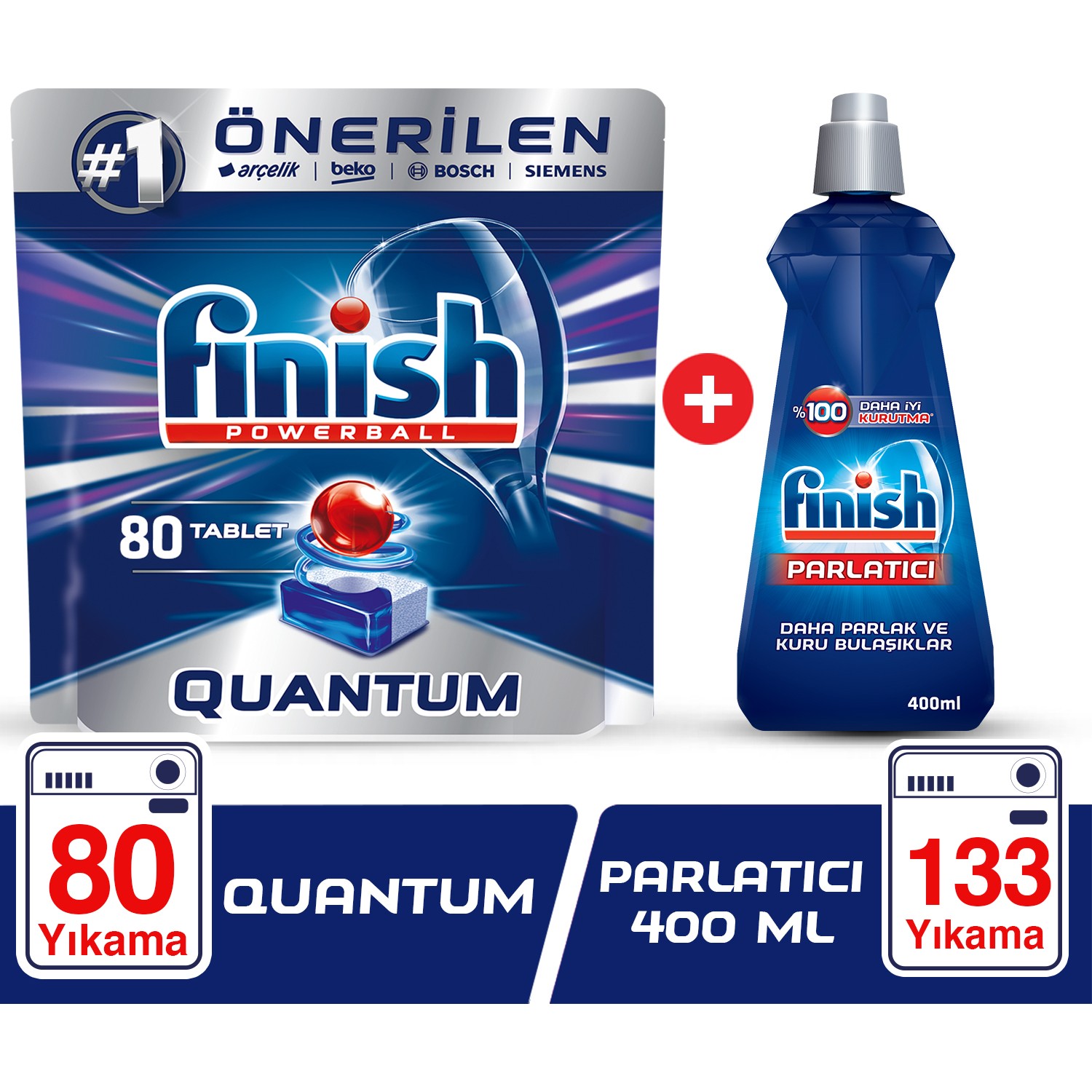Finish Quantum 80 Tablet Bulaşık Makinesi Deterjanı + Finish Fiyatı