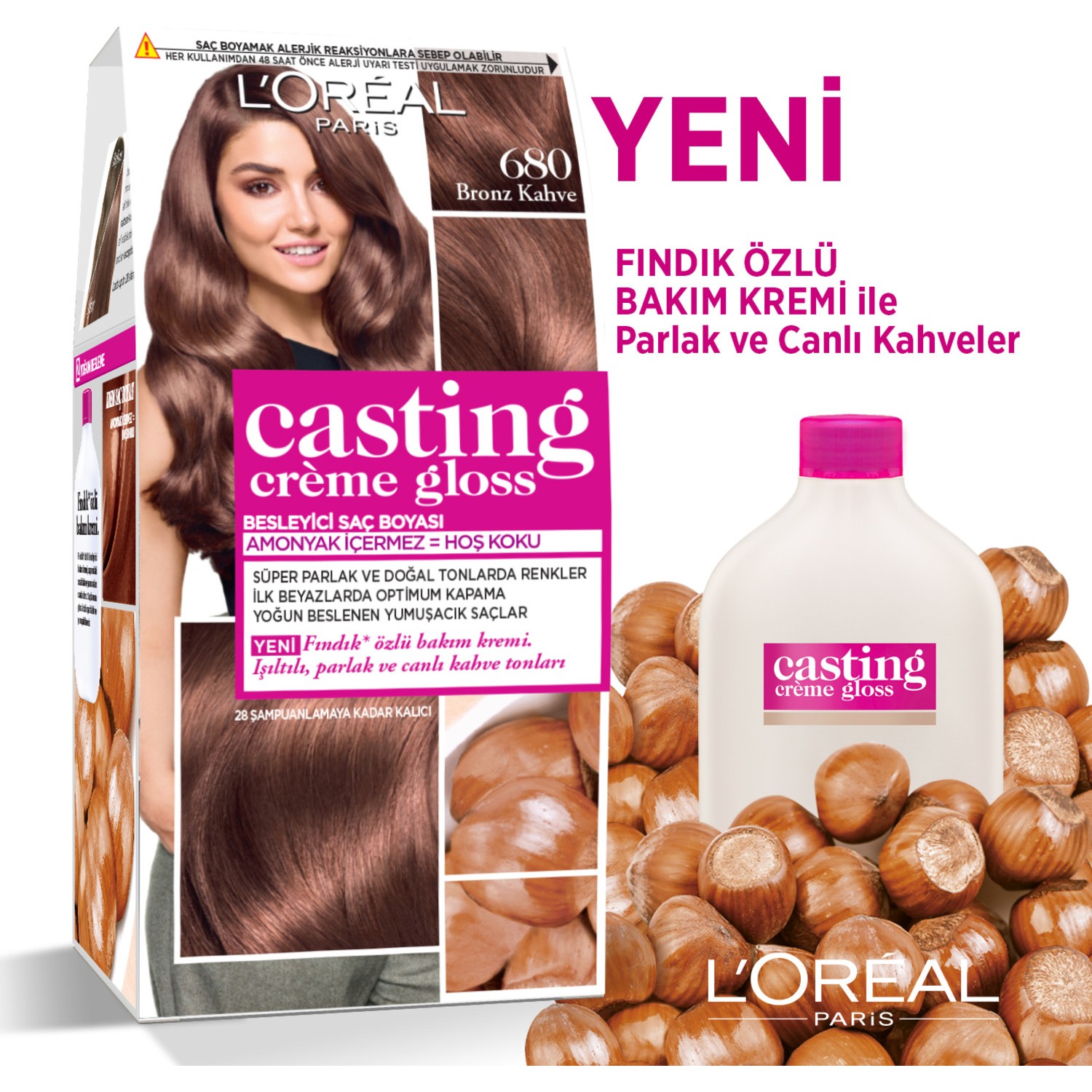 L�Oréal Paris Casting Crème Gloss Saç Boyası 680 Bronz Kahve Fiyatı