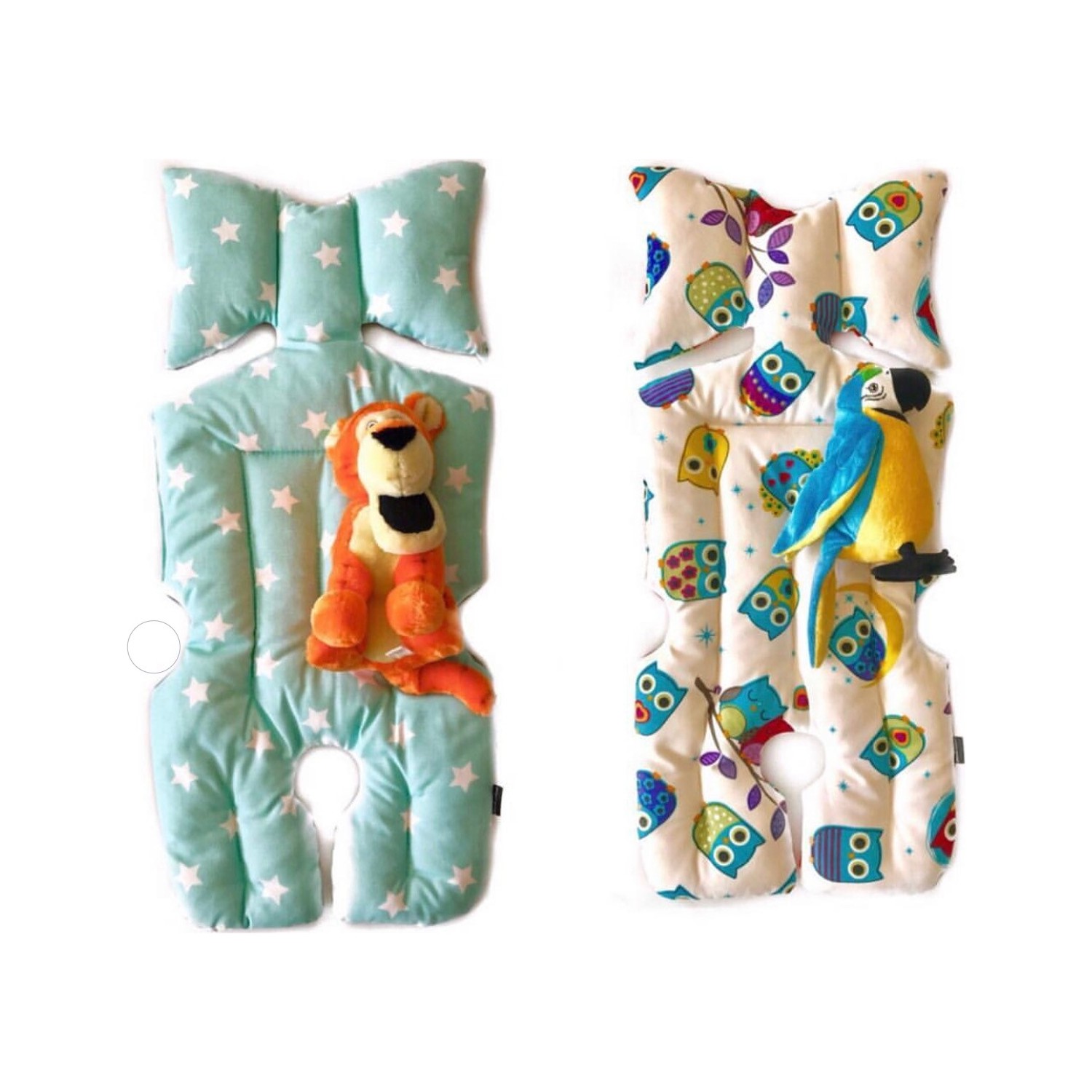 Pamuk Atölyesi BaykuşluYeşil Yıldızlı Bebek Arabası