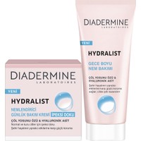 Diadermine Hydralist Nemlendirici Bakım Kremi İpeksi Doku 50 ml + Gece Boyu Nem Bakımı 100 ml