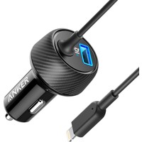 Anker PowerDrive 2 Elite 24W 2-Port Dahili Apple iPhone Lightning Kablolu Araç Şarjı , Apple iPhone X / 8/8 Plus / 7/7 Plus / 6/6 Plus / 6S/ 6S Plus / 5s / 5 / SE, iPad Air 2 / mini 4 Uyumlu