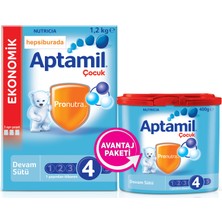 Aptamil 4 Çocuk Devam Sütü 1600 gr (1200 gr + 400 gr)