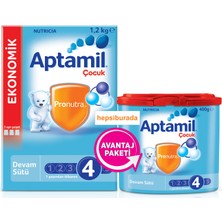 Aptamil 4 Çocuk Devam Sütü 1600 gr (1200 gr + 400 gr)