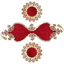 Divahome Osmanlı Düz Desenli Tekli Kadife Runner