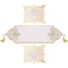 Divahome Osmanlı Düz Desenli Tekli Kadife Runner