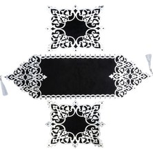 Divahome Osmanlı Düz Desenli Tekli Kadife Runner