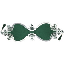 Divahome Osmanlı Oval Desenli Tekli Kadife Runner