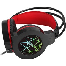Snopy SN-GX7 CRAZY Siyah USB Ledli Mikrofonlu Oyuncu Kulaklığı