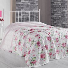 Maxstyle Baskili Pike Magnolia Tek Kişilik