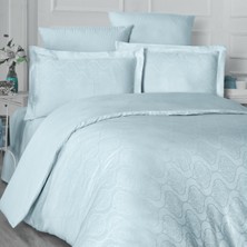 Maxstyle Jakarli Saten Buble Mint Çift Kişilik Nevresim Takimi