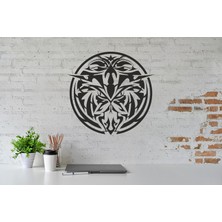 Areksan Sinirli Çizgisel Kedi Duvar Sticker 50 cm