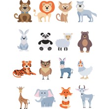 Sticker Master Hayvanlar-3 Çocuk Odası Sticker Oto Motor Pc Etiket