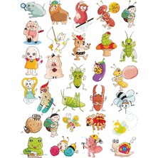 Sticker Master Hayvanlar-2 Çocuk Odası Sticker Oto Motor Pc Etiket