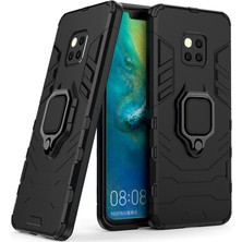 Microcase Huawei Mate 20 Pro Batman Serisi Yüzük Standlı Armor Kılıf