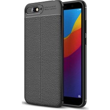 Microcase Huawei Y6 2018 Leather Tpu Silikon Kılıf