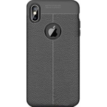 Microcase iPhone XS Max Leather Tpu Silikon Kılıf