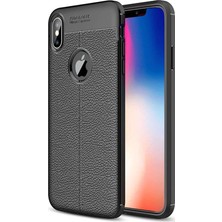 Microcase iPhone XS Max Leather Tpu Silikon Kılıf