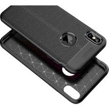 Microcase iPhone XS Max Leather Tpu Silikon Kılıf