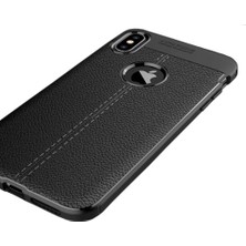 Microcase iPhone XS Max Leather Tpu Silikon Kılıf