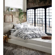 Cotton Box Ranforce Çift Kişilik Nevresim Takımı Volante Gri