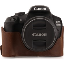 MegaGear Canon EOS T7, 2000D (18-55mm) Suni Deri Kamera Çantası