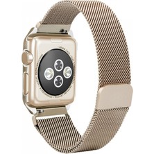 Ally Apple Watch Uyumlu 4 44 mm Metal Kayış Milano Loop+Metal Kılıf