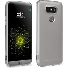 Jopus LG G5 Silikon Kılıf Şeffaf + Cam Ekran Koruyucu