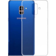 Jopus Samsung Galaxy A6 Plus Silikon Kılıf Şeffaf + Cam Ekran Koruyucu