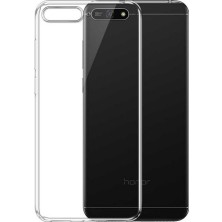 Jopus Huawei Y6 2018 Silikon Kılıf Şeffaf + Nano Cam Ekran Koruyucu