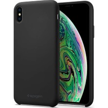 Spigen iPhone XS Max Kılıf Silikon Fit Black