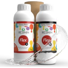 Resinin Flex 2000 Gr A+B Esnek Şeffaf Epoksi Döküm Reçinesi (Esnek Hacim)