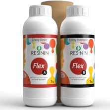 Resinin Flex 2000 Gr A+B Esnek Şeffaf Epoksi Döküm Reçinesi (Esnek Hacim)