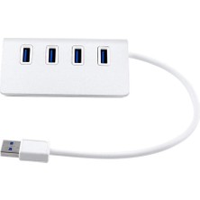 Onten 4 Port Usb 3.0 Premium Metal Çoklayıcı Macbook Bilgisayar Uyumlu Yüksek Hızlı 5 Gbps Usb 3.0 Hızlı Şarj Smart Hub