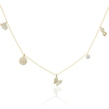 Lilarote Şans Kolyesi Fil, Tektaş, Halka, Sonsuzluk, Ay