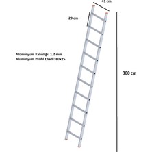 Beykon Tek Parça 3 Metre Merdiven(Ptt Merdiveni)