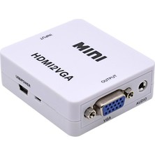 Onten Hdmı To Vga Audio Full Hd 1080P Ve Ses Destekli Pal Ntsc Uyumlu Hdmı Dönüştürücü Çevirici Mini Switch