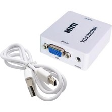 Onten Vga To Hdmı Full Hd 1080P Görüntü Ve Ses Dönüştürücü Çevirici Tv Projeksiyon Yansıtma Vga2Hdmı Mini Switch