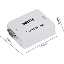 Onten Vga To Hdmı Full Hd 1080P Görüntü Ve Ses Dönüştürücü Çevirici Tv Projeksiyon Yansıtma Vga2Hdmı Mini Switch