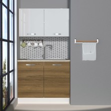 Decoraktiv Mini Mutfak Dolabı 100 cm MDF Malzeme ile Geniş Depolama Alanı Sunar