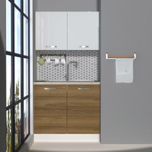 Decoraktiv Mini 90 MDF Hazır Mutfak Dolabı - Tezgah Dahil - Pera - Beyaz