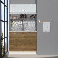 Decoraktiv Mini 100Y MDF Hazır Mutfak Dolabı - Tezgah Dahil - Pera - Beyaz