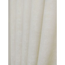 Caserta Home Bulut Desen Ekru Orta Sıklıkta Pileli Jakar Tek Kanat Fon Perde - Ezo 12754