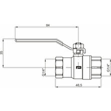 Pakkens 3/4'' Küresel Vana Dişi / Dişi