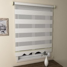 Brillant Pliseli Stor Zebra Perde Beyaz MZ480 80 x 200 cm